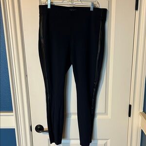 NYDJ Pants with Faux Leather, 14